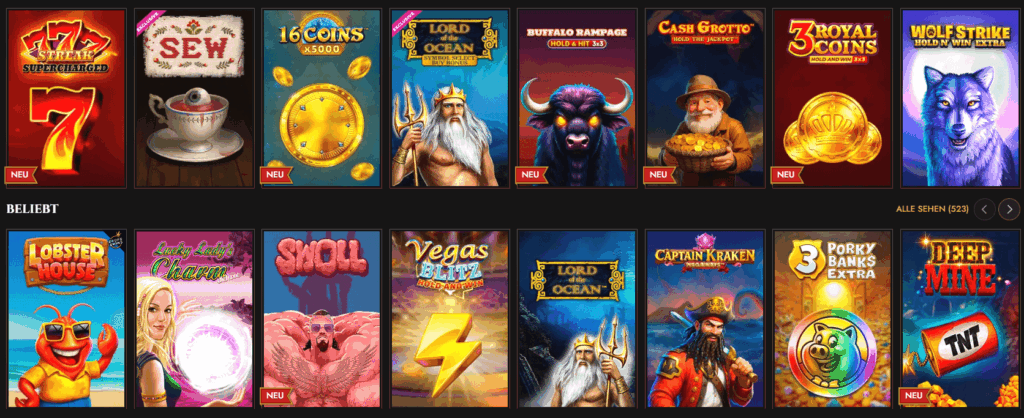 Die Spielbibliothek im Legiano Casino zählt zu den umfangreichsten auf dem Markt. Tausende von Titeln aus allen Kategorien warten auf dich – von klassischen Slots bis zu modernen Jackpot-Games.